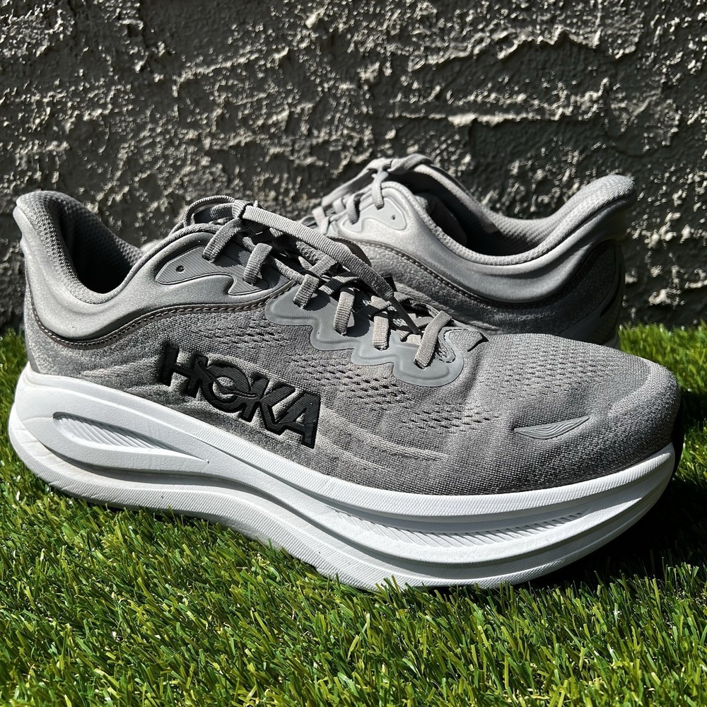 Hoka One Shoes Men Size 15 Wide Bondi 9 Extra X-Wide Galactic Gray Sneakers